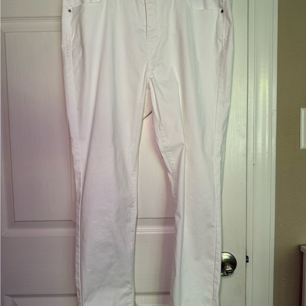 Women’s White Straight-Leg Pants size 14 NWOT